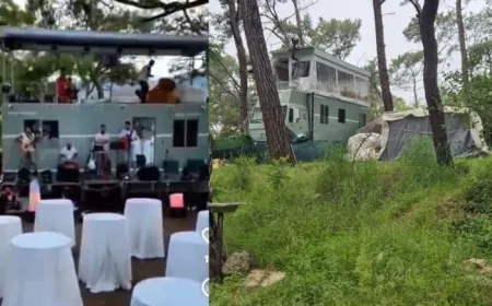 Koruma altındaki ormanın içine "Karavan Saray" ve disko yaptılar