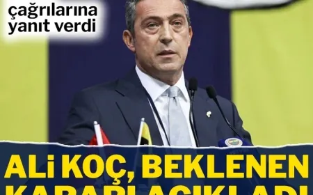 Fenerbahçe Başkanı Ali Koç beklenen kararı açıkladı!