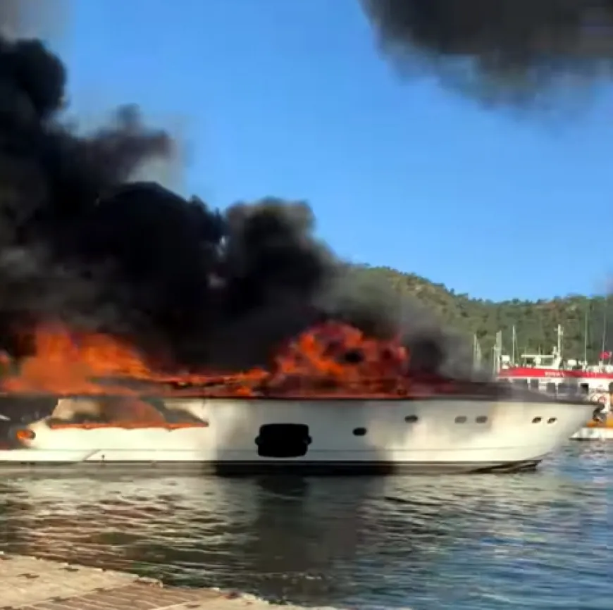 Marina'da yatlar alev alev yandı