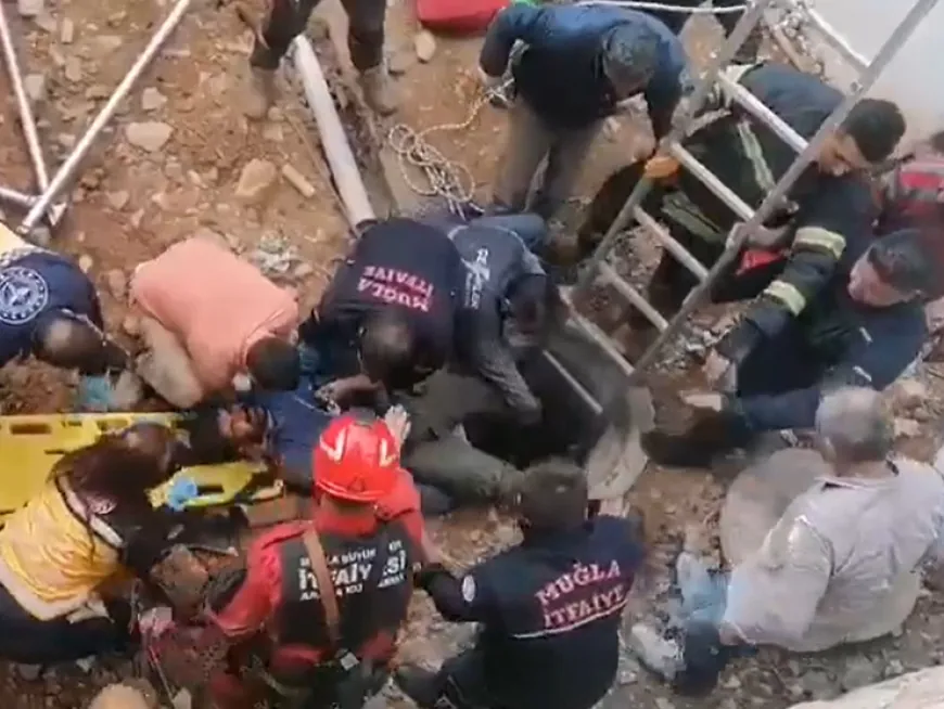 Bodrum’da kuyuya düşen vatandaş böyle kurtarıldı
