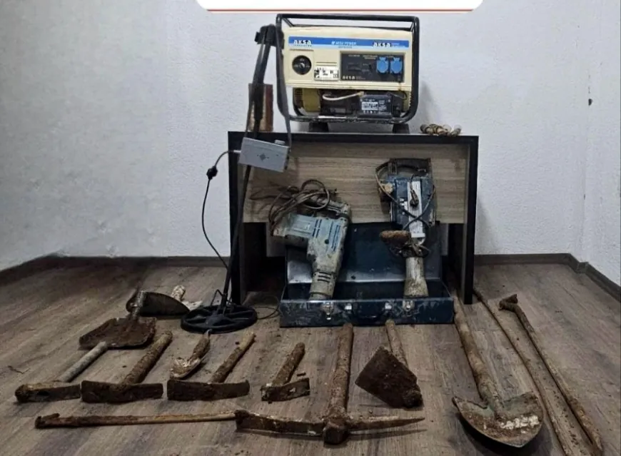 Kaçak kazı operasyonunda 5 kişi tutuklandı