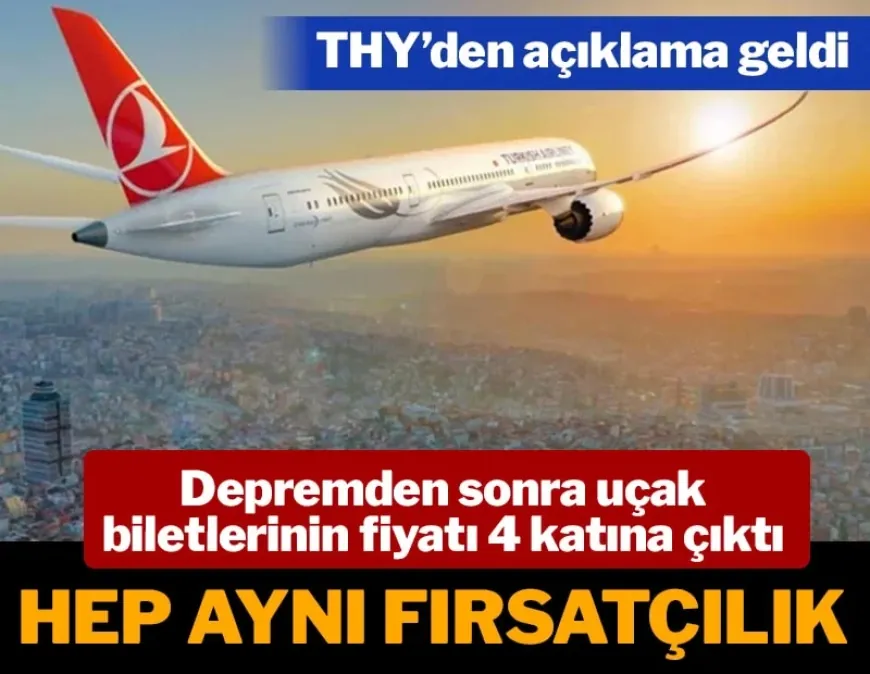 THY'den bilet fiyatı ve seferlerle ilgili açıklama