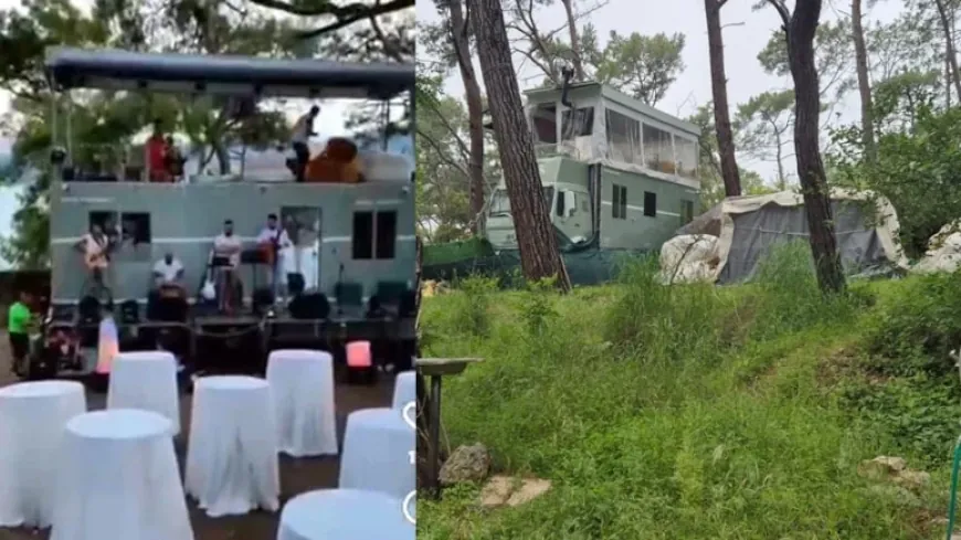 Koruma altındaki ormanın içine "Karavan Saray" ve disko yaptılar