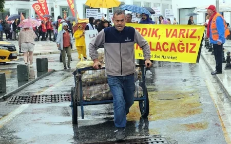 Bodrum’da yağmur altında 1 mayıs coşkusu yaşandı