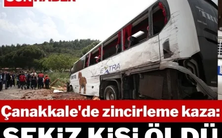 Çanakkale’de zincirleme kaza: 8 ölü