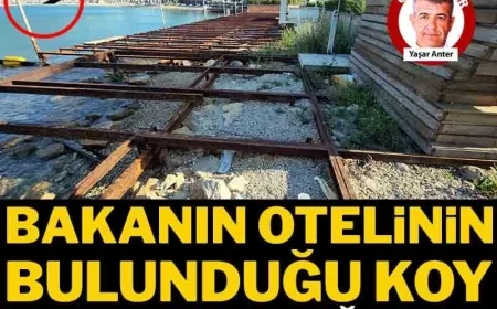 Bodrum’un mavi bayraklı cennet koylarını çöplüğe çevirdiler,bakanın otelinin bulunduğu koy iskele çöplüğü