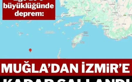 Son dakika... Ege'de 6 büyüklüğünde deprem: Birçok ilden hissedildi