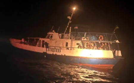 Sürüklenen balıkçı teknesindeki 93 göçmeni Türk sahil güvenliği kurtardı