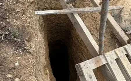 Define için 20 metrelik tünel kazarken polise yakalandılar