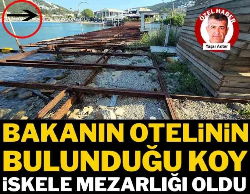 Bodrum’un mavi bayraklı cennet koylarını çöplüğe çevirdiler,bakanın otelinin bulunduğu koy iskele çöplüğü