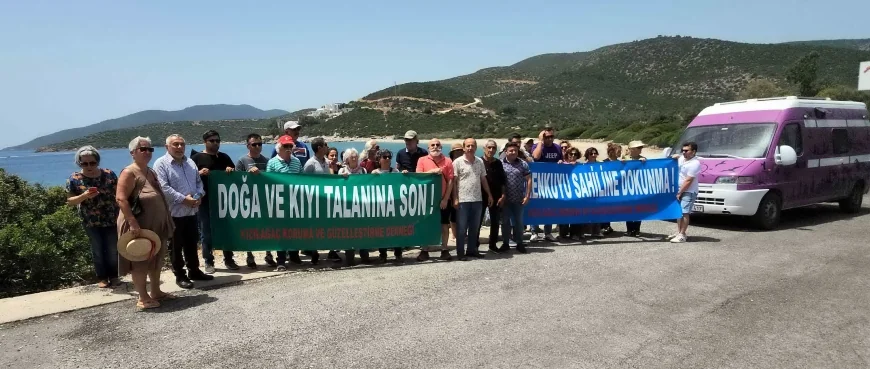 Limak’ın Halk plajına yapacağı turistik tesisin duruşması öncesi köylülerden ve çevrecilerden sert tepki