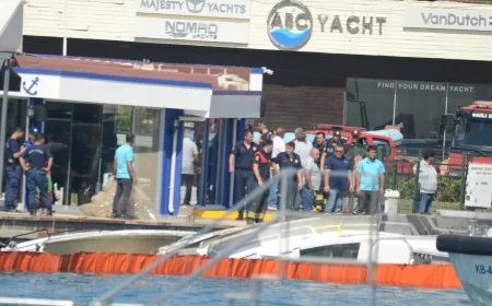 Milta Marina’da akaryakıt alan yat patladı, battı iki denizci yaralandı
