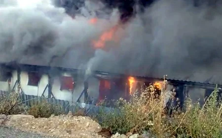 Lojman alev alev yandı. Bayram tatili faciayı önledi