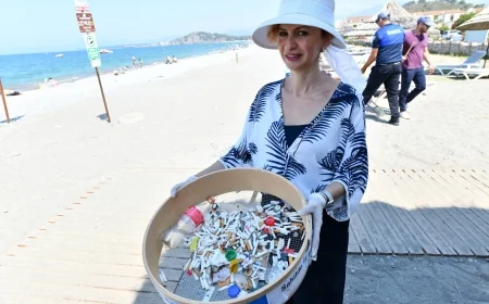 Plajlarda “ Sahilde iz bırak izmarit değil” etkinliği
