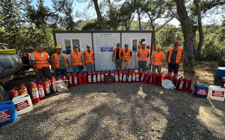 Kızılağaç köylüleri  yangın acil müdahale ekibi kurdu