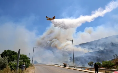 Turistik Sakız adasında yangın kabusu, bazı mahalleler boşaltıldı