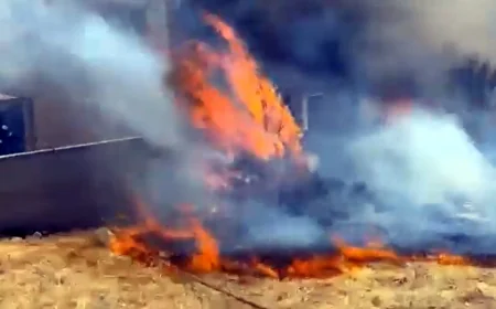 Komşuda yeni yangın kabusu, evler alev alev yanıyor