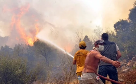Akyarlar’da makilik yangını tatilcileri korkuttu