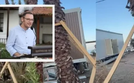 Akbük Koyu’na yerleştirilen 11 tiny house mühürlendi