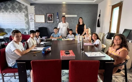 Ortakent’de çocuklara İngilizce ve Matematik eğitimi veriliyor