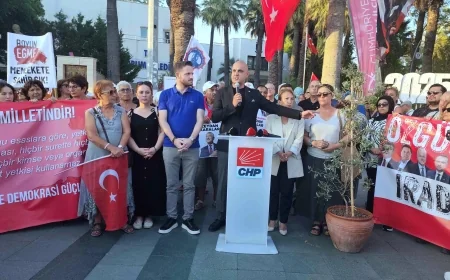 Tutuklanan CHP’li Belediye Başkanları için Bodrum’un en güzel yerine Demokrasi v Özgürlük- zeytin ağacı dikilecek