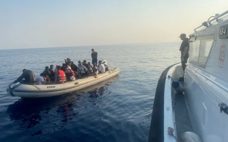 Bodrum açıklarında faciadan dönüldü 17 si çocuk 20 göçmen ve iki kaçakçı kurtarıldı