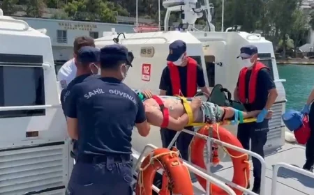 Tekneden denize atlayan turist bayıldı, boğulmaktan son anda kurtarıldı