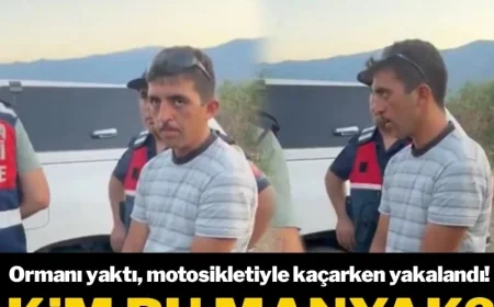 Ormanı yaktı, motosikletiyle kaçarken yakalandı! Kim bu manyak?