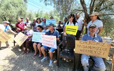 İkizköy – Akbelen’de zeytinliklerimizi vermiyoruz eylemi yaptılar "Sonuna kadar direneceğiz"