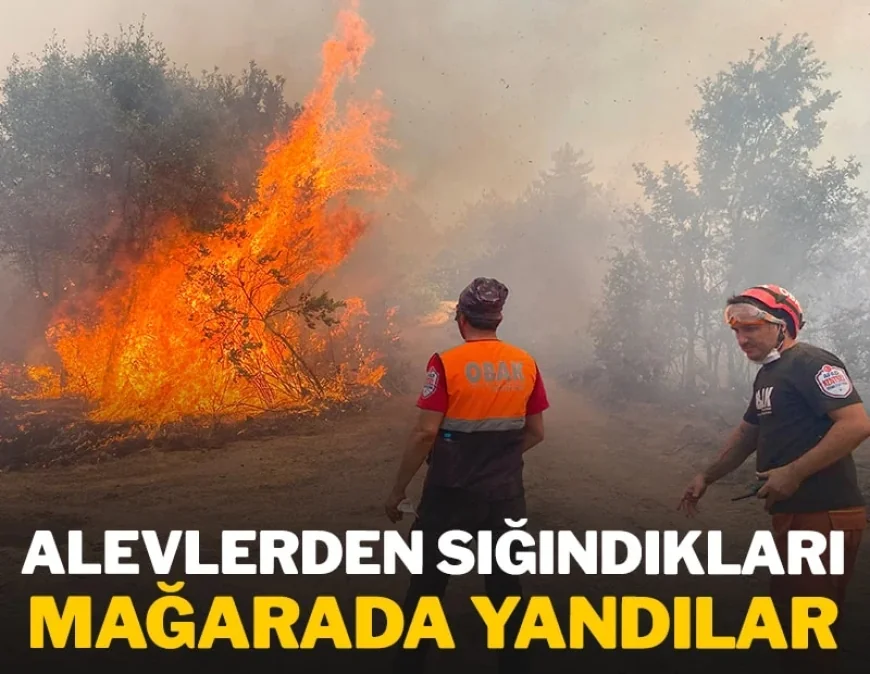 Alevlerden sığındıkları mağarada yandılar