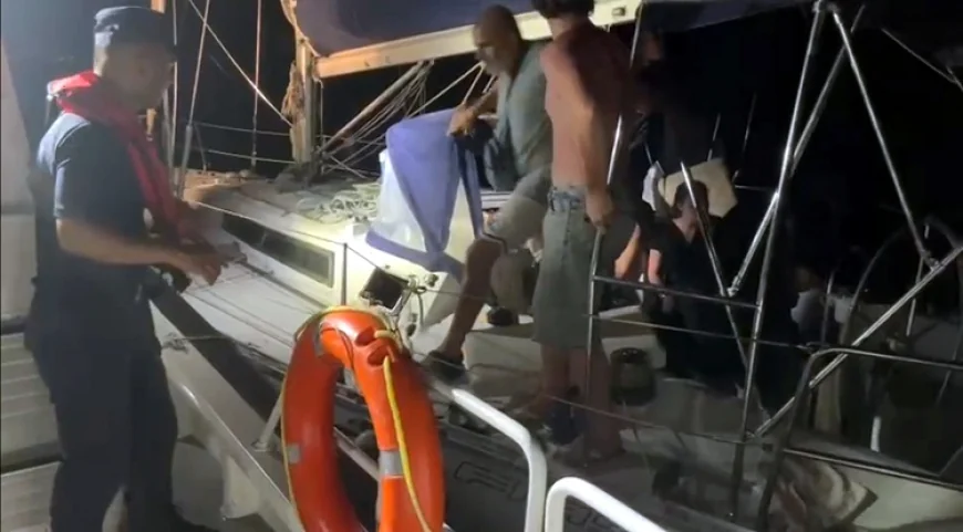 Göçmen dolu yelkenli tekne yakalandı