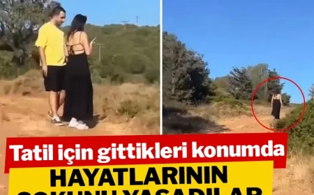 Tatil için gittikleri konumda hayatlarının şokunu yaşadılar