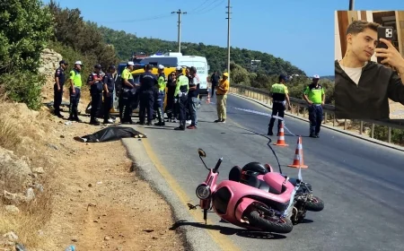 Yalı çiftlik yolunda motosiklet ve otomobil çarpıştı, turizmci genç yaşamını yitirdi