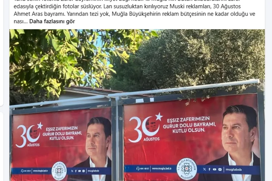 Muğla’da Zafer Bayramı Bilboardı gerginliği, Ahmet Aras’a büyük tepki. HEP ÖNDE OLMAK ZORUNDAMISINIZ?
