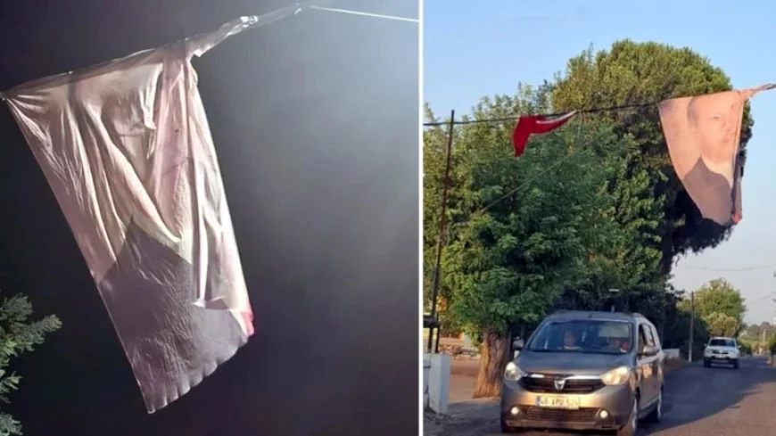 Muğla’da pankart krizi ….Erdoğan’ın posterini kaldırdı jandarma ifadeye çağırdı