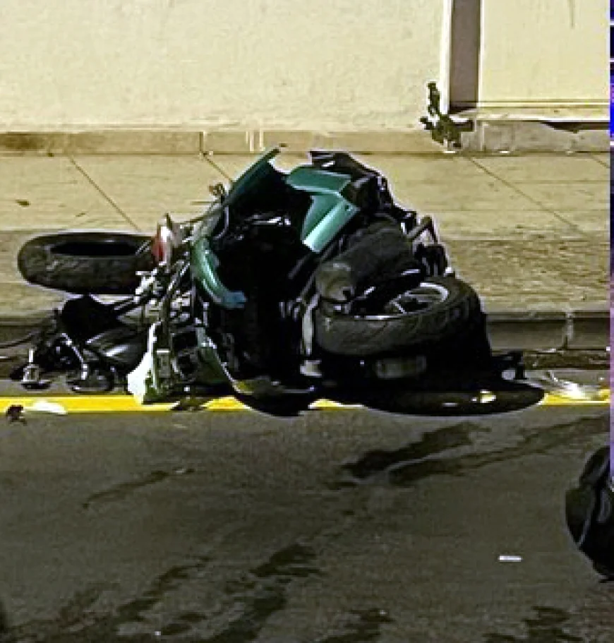 Yol yapım levhasına çarpan motosikletli yaşamını yitirdi