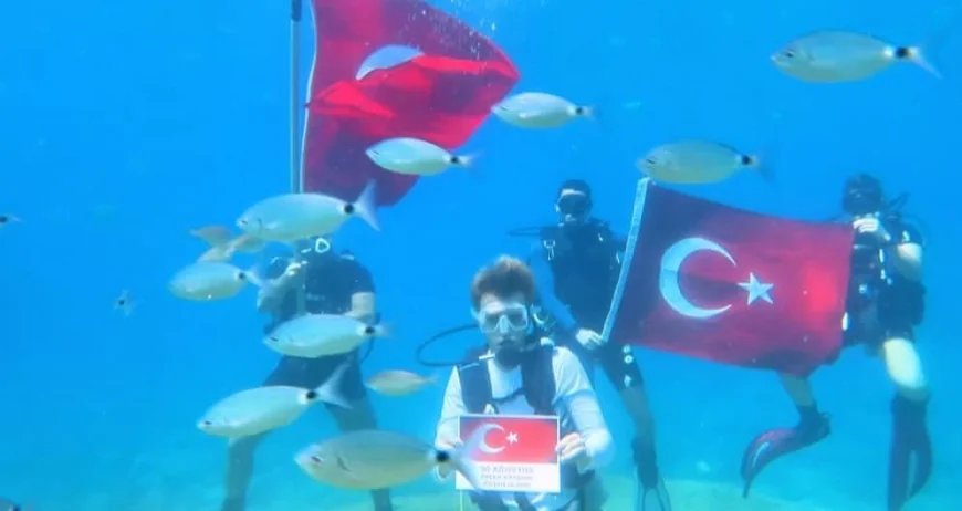 Denizin dibinde zafer coşkusu