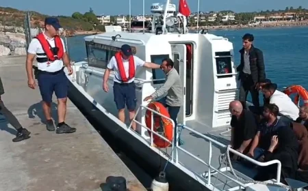 Bodrum açıklarında can Salı içinde sürüklenen göçmenler kurtarıldı