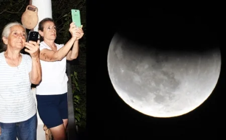 Kanlı ay tutulması Bodrum'da böyle izlendi