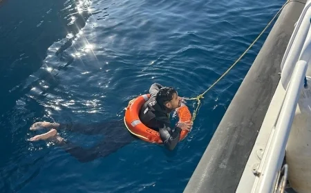 Yunan adalarına yüzerek geçerken ölüyorlardı, sahil güvenlik kurtardı