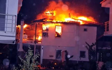 Fethiye’de Müstakil Evde Yangın Paniği