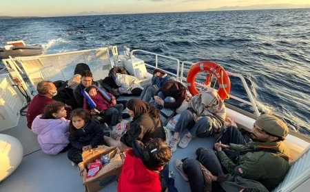 Bodrum’da Açık denize sürüklenen göçmenleri sahil güvenlik kurtardı