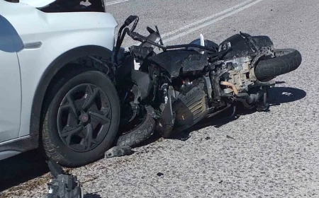 Motosiklet sürücüsü ölümünü saniye saniye kaydetti