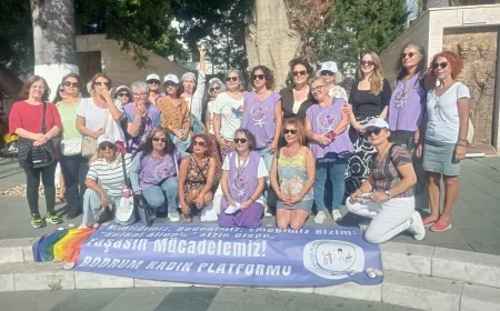 Bodrumlu kadınlardan 11.yargı paketine hayır eylem ve basın açıklaması