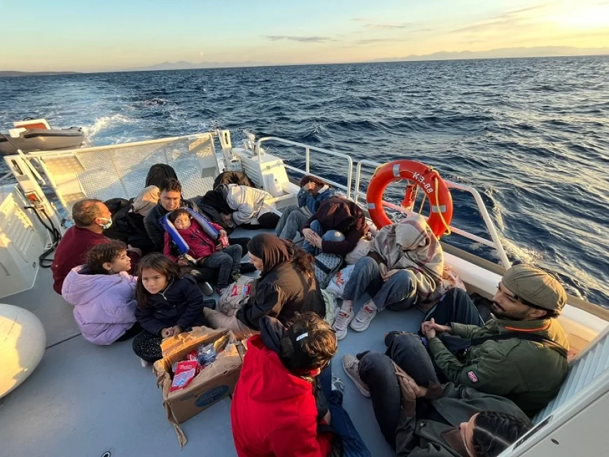 Bodrum’da Açık denize sürüklenen göçmenleri sahil güvenlik kurtardı