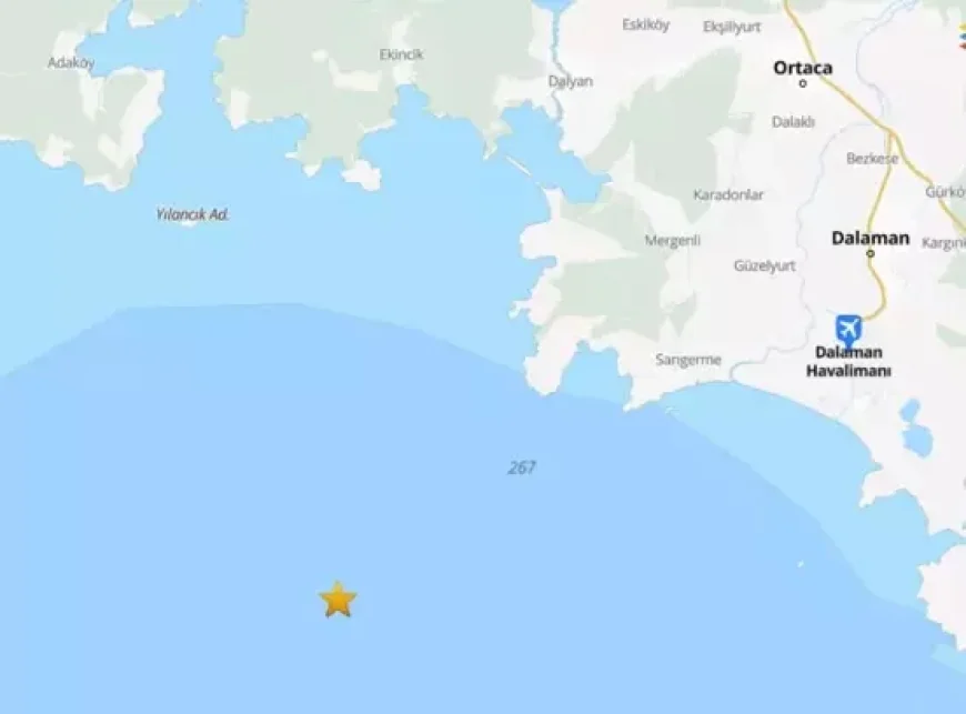 Ortaca'da 4.5 büyüklüğünde deprem........