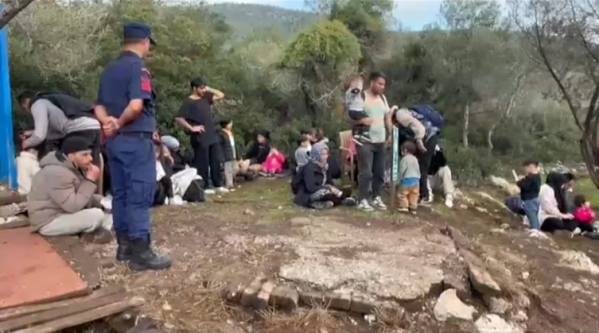 Muğla açıklarında göçmen faciası son anda önlendi 155 göçmen 6 organizatör yakalandı