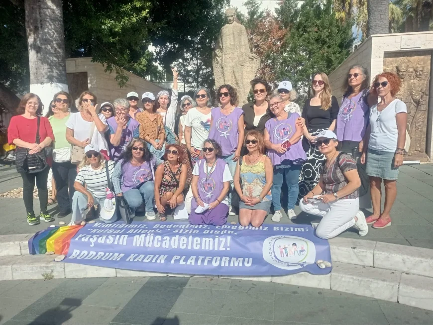 Bodrumlu kadınlardan 11.yargı paketine hayır eylem ve basın açıklaması