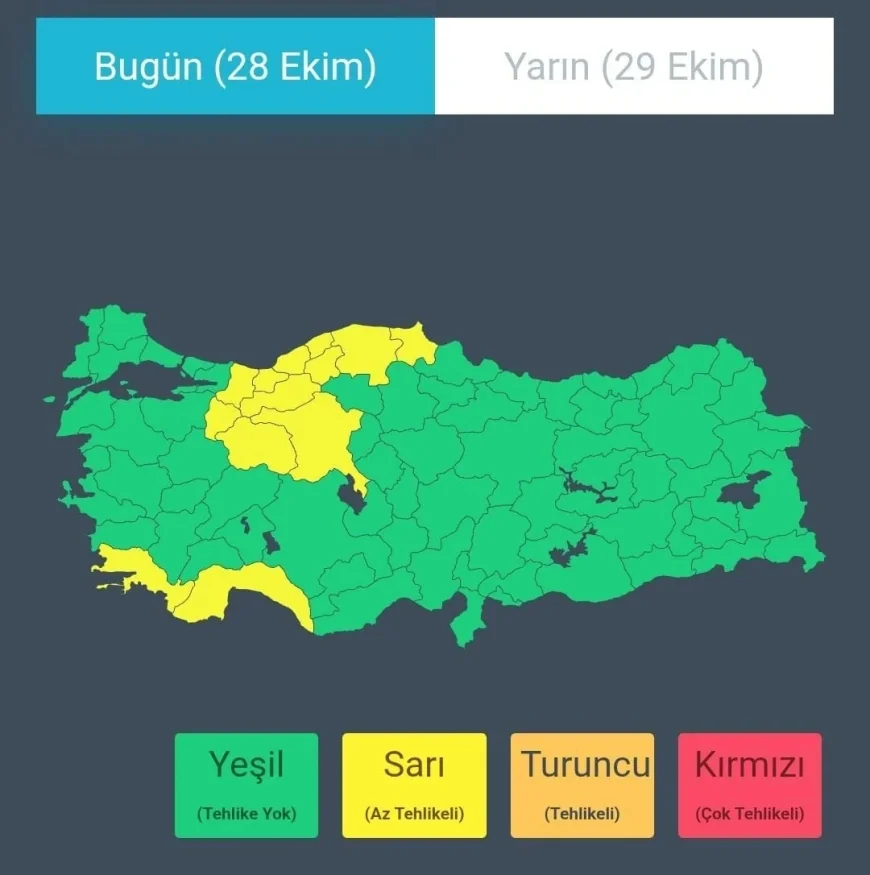 Bugün ve yarına dikkat: 17 ile sarı kodlu uyarı, Muğla’da var