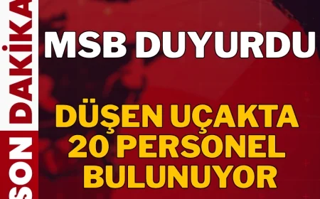 SON DAKİKA...KARGO UÇAĞI DÜŞTÜ…MSB duyurdu: 'Düşen uçakta 20 personel bulunuyor'